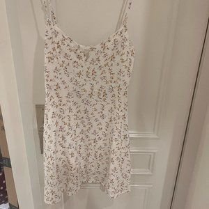 Garage Floral White Dress, Size M